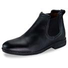 Botina Masculina Chelsea Em Couro Macia Elastico Lateral Puxador Traseiro Solado Borracha Frio Inverno Tamanho:42Cor:Pr