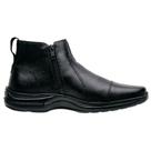 Botina Masculina Comfort Couro Zebu Bota Macia Zíper Lateral Botina Masculina Comfort Couro Zebu Bota Macia Zíper Lateral