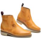 Botina Masculina Couro Bota Lisa Cano Baixo