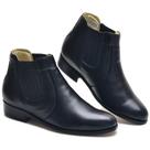 Botina Masculina Couro Chelsea Cano Curto Macia Lisa