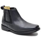 Botina masculina em couro legitimo cor Preto