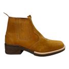 Botina Masculino Wrangler Couro Cowboy Antiderrapante Calce Fácil Costurado Caramelo