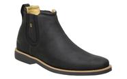 Botina zebu anatomica masculina em couro mustang preto - 62030 Botina zebu anatomica masculina em couro mustang preto - 62030