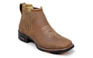 Botina zebu bico quadrado masculina em couro mustang sela - 57020 Botina zebu bico quadrado masculina em couro mustang sela - 57020