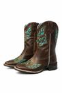 Botinas Peao Bota Feminina Country Aqua Bordado - AQUA BORDADO Botinas Peao Bota Feminina Country Aqua Bordado - AQUA BORDADO