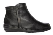 Botinha Fem em Couro Mestiço Preto- Cod 5972