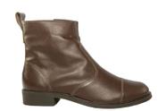 Botinha Feminina Cano Curto Couro Brownie - Cód 62100