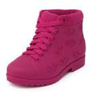 Botinha Feminina Infantil Menina Coturno Rosa e Preto