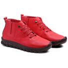 Botinha Feminino Casual Macio Leve Confortável Com Cadarço Sola Reta Bota Feminina 400