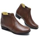 Botinha Masculina Bota Couro Cano Curto Costurada Lisa