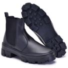Botinha Tratorada Coturno Feminino Preto Com Elástico