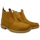 Botininha Country Infantil Bico Quadrado Couro Forte