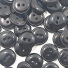 Botões 2 Furos Brilhante Plástico ABS Preto 12mm 44148 Botão colorido para confecção camisas e artesantos