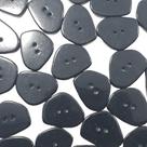 Botões 2 Furos Brilhante Plástico ABS Preto 18mm 44368 Botão Alfaiataria para confecção artesanatos e roupas