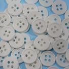 Botões 4 Furos Brilhante Plástico ABS Branco 11mm 44156 Botão Alfaiataria para confecção roupas e artesanato