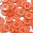 Botões 4 Furos Brilhante Plástico ABS Laranja 12mm 44127 Botão criativo para confecção roupas e artesanato
