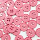 Botões 4 Furos Brilhante Plástico ABS Rosa 12mm 44133 Botão criativo para confecção camisas e artesantos