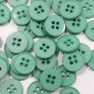 Botões 4 Furos Brilhante Plástico ABS Verde 12mm 44132 Botao criativo para confecção camisas e vestidos