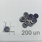 Botões Az Petroleo 11mm 4 Furos Fosco 50Un 100Un 200Un uniformes camisas casacos ternos Botão 44946