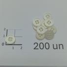 Botões Branco 11mm 4 Furos SemiBrilho 50Un 100Un 200Un vestidos uniformes casacos blazer Botão 1189