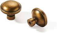 Botões de gabinete khtumeware, latão antigo de 32 mm com parafusos, pacote com 2