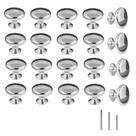 Botões de gabinete OctinPris, cromo polido, 30 mm, redondos, 20 unidades