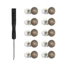 Botões De Metal Para Jeans De 17mm, Kit De Substituição De Parafusos Com 10, 30 Ou 50 Peças, Fivelas