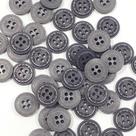 Botões NegaRio 4 Furos Brilhante Plástico ABS Chumbo 12mm 44167 Botão colorido para confecção vestidos e artesanato