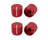 Botões para Guitarra Guyker Liga de Alumínio Eixo 6mm Vermelho Kit com 4 Peças