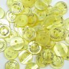 Botões perolado 2 Furos Brilhante Plástico ABS Amarelo 12mm 44180 Botao criativo para confecção vestidos e artesanato