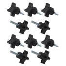 Botões POWERTEC QNB3008-P2 1/4-20 de 4 pontos com 1 pino rosqueado