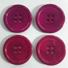 Botões Rosa 30mm 4 Furos Plástico Brilhante Perolado Luxo 12 Un 24 Un 48 Un uniformes casacos ternos Botão 44301V