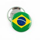 Botom Brasil Cartela 30 Unidades Verde Amarelo Pins