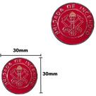 Boton broche button metal brigada incêndio 30 mm - kit 5 pç