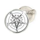Boton ou Botton Baphomet Pentagrama Invertido Satanismo