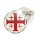 Boton ou Pin Cruz de Jerusalém das Cruzadas