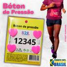 Bóton pressão Coração Pink número peito corrida de rua c/ 4 unid. Bóton pressão Coração Pink número peito corrida de rua c/ 4 unid.