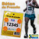 Bóton pressão Laranja número peito corrida de rua c/ 4 unid.