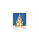 Botton/ Broche Nossa Sra. Aparecida Revestido em Ouro