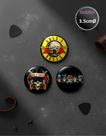 Botton GEDUMIX Guns N' Roses Rock 1.0 - 3 Peças