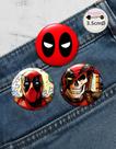 Botton GEDUMIX Marvel Deadpool 1.0 - 3 Peças