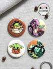 Botton GEDUMIX The Mandalorian Baby Yoda 1.0 - 4 Peças Botton GEDUMIX The Mandalorian Baby Yoda 1.0 - 4 Peças