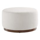 Boucle Ottoman Modway Tilden redondo de 74 cm estofado em nogueira