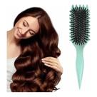 Bounce Curl Define Styling Brush Escova Detangling Hair Pentear Definir Cachos Barber Tool-Verde