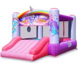 Bounce House Action Air Princess inflável com ventilador rosa