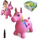 Bouncy Horse HotMax Unicorn para criança de 2 anos com bomba rosa