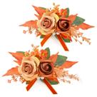 Boutonniere Set Serwalin 20 cm Orange Wedding Prom Boutonniere Set Serwalin 20 cm Orange Wedding Prom