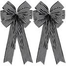 Bow Hongsome, preto e branco, listras, Halloween, outono, 30 cm x 50 cm