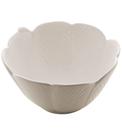 Bowl 16,5 Por 8,5cm Decorativo De Cerâmica Banana Leaf Branco