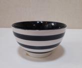 Bowl Cerâmica Dreide Azul escuro com Listras 10x5,5cm
